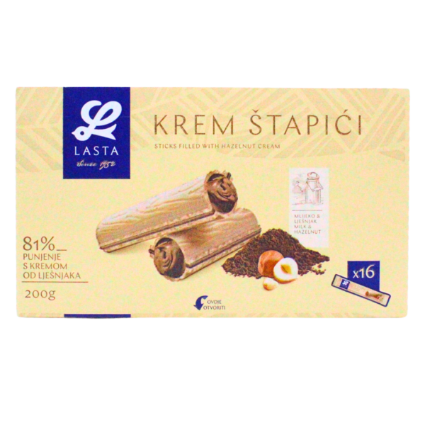 Lasta krem štapići lješnjak 200g