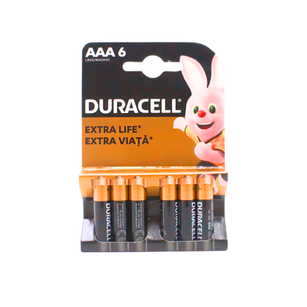 V - Duracell extra life baterije AAA LR3 6/1