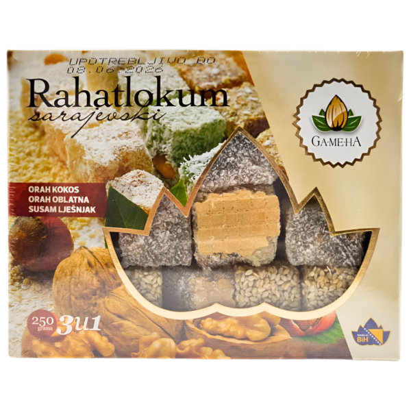 Rahatlokum orah,kokos 250 g Gameha