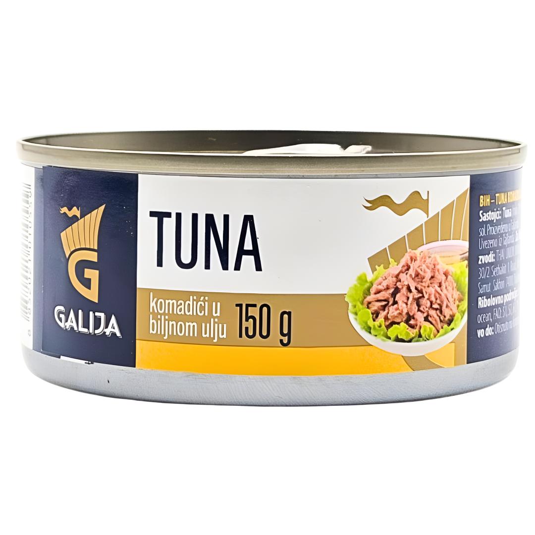 slika 33 Tuna komadići u biljnom ulju 150 g Galija - Image 1